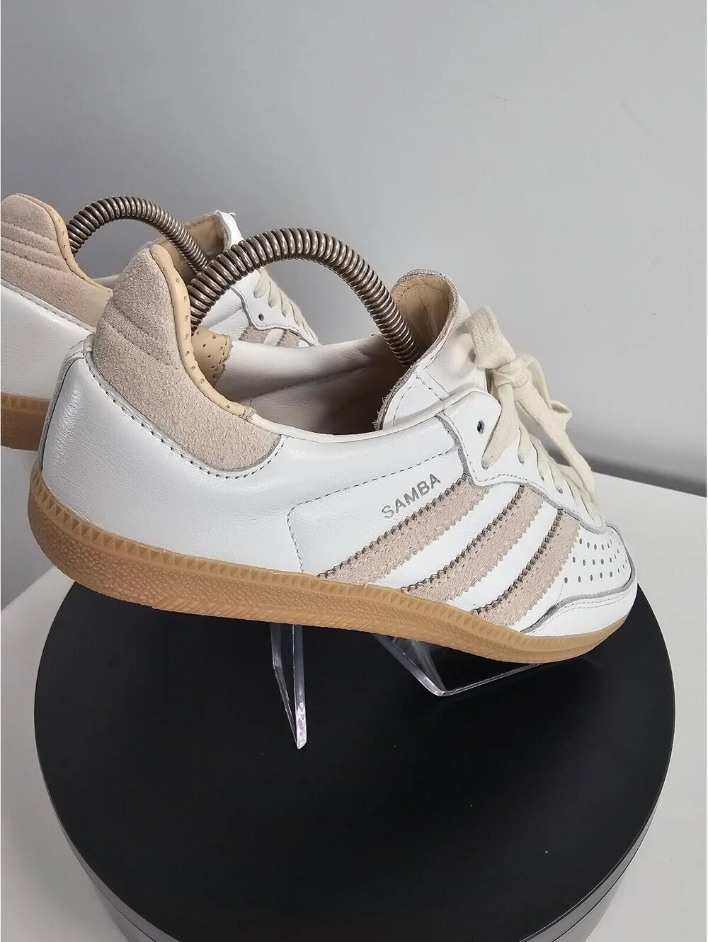 Adidas Samba Classic White and Beige Sneakers